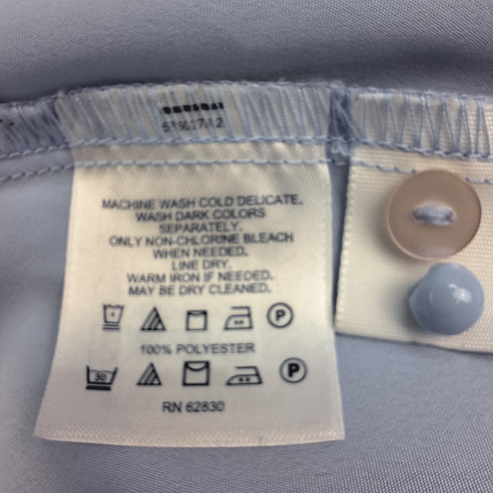 Lands End Blouse Womens 20W Blue Short Sleeve Career Top Classic Office - Picture 6 of 7